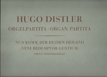 Picture of Organ Partita Op. 8(1), Nun komm der heiden heiland(Veni Redemptor Gentium), Hugo Distler