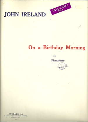 Picture of On a Birthday Morning, John Ireland, piano solo 