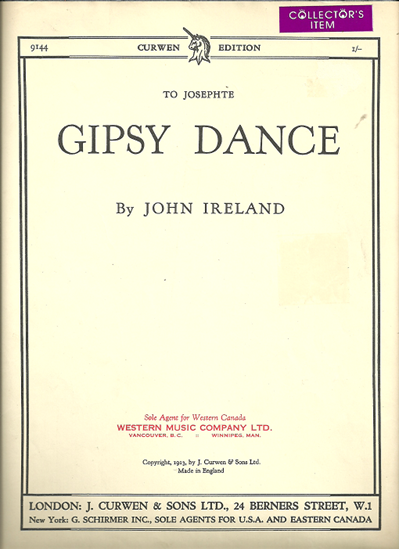 Picture of Gipsy Dance, John Ireland, piano solo