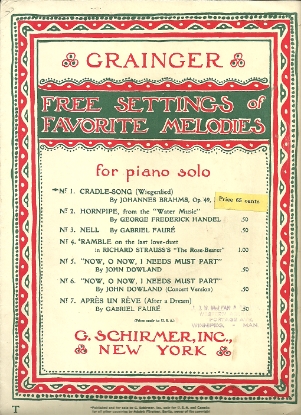 Picture of Cradle Song Op. 49, Johannes Brahms, arr. Percy Grainger, piano solo