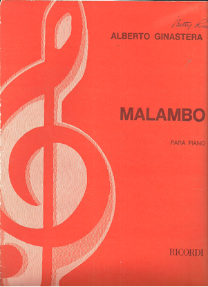 Picture of Malambo, Alberto Ginastera, piano solo