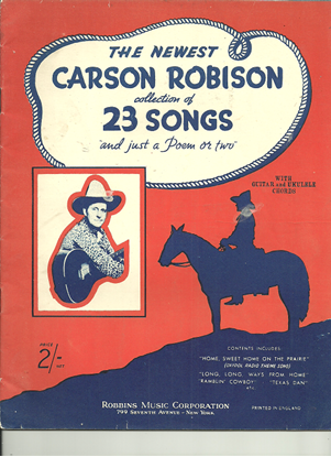Picture of The Newest Carson Robison Collection of 23 Songs