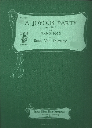 Picture of A Joyous Party Op. 13 No. 8, Ernst von Dohnanyi, piano solo