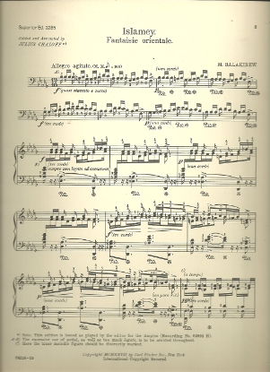 Picture of Islamey, Fantasie Orientale, Mikail Balakirev, edited by Julius Chaloff, piano solo