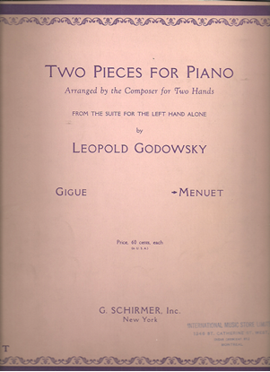 Picture of Menuet from Two Pieces for Piano, Leopold Godowsky, piano solo