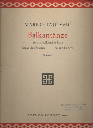 Picture of Balkan Dances, Marko Tajcevic, piano solo