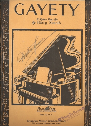 Picture of Gayety, Harry Sosnik/ Domenico Savino, piano solo 