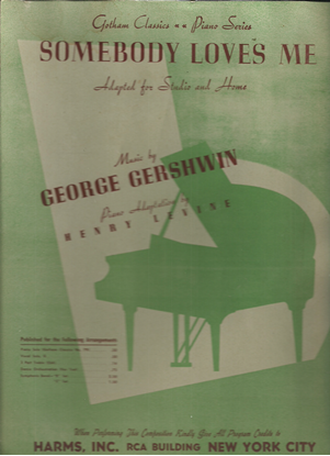 Picture of Somebody Loves Me, George Gershwin, arr. for piano solo by Henry Levine