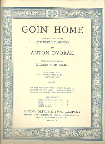 Picture of Goin' Home, Anton Dvorak, medium vocal solo
