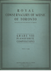 Picture of Royal Conservatory of Music, Grade  8 Piano Exam Book, 1948 Edition, University of Toronto