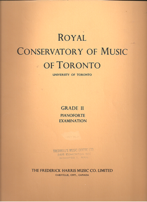 Picture of Royal Conservatory of Music, Grade  2 Piano Exam Book, 1960 Edition, University of Toronto