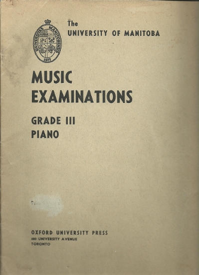 Picture of Western Board of Music, Grade 3 Piano Exam Book, 1940 Edition