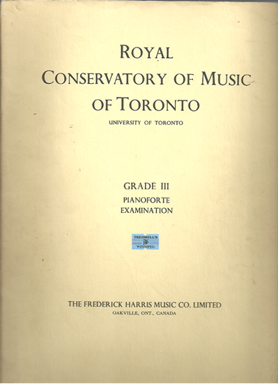 Picture of Royal Conservatory of Music, Grade  3 Piano Exam Book, 1960 Edition, University of Toronto