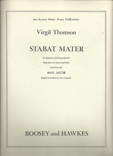 Picture of Stabat Mater, Virgil Thomson, soprano solo
