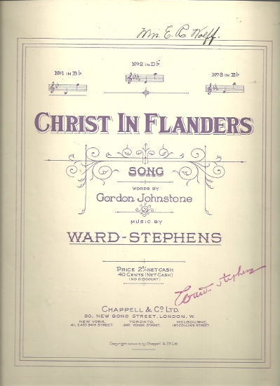 Picture of Christ in Flanders, Gordon Johnstone & Ward-Stephens, low voice 