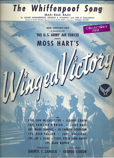 Picture of The Whiffenpoof Song, from movie "Winged Victory", Meade Minnigerode/ George S. Pomeroy/ Tod B. Galloway