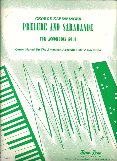 Picture of Prelude and Sarabande, George Kleinsinger, accordion solo