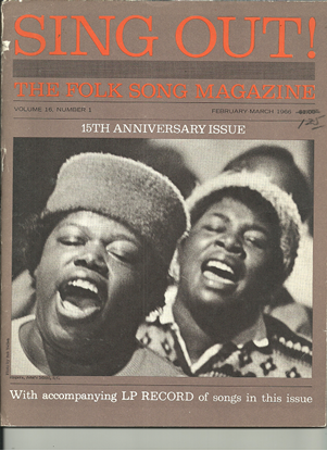 Picture of Sing Out 15th Anniversary Issue, The Folk Song Magazine, songbook