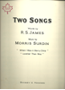 Picture of Two Songs (When I Was a Merry Child & Lovelier Than May), R. S. James & Morris Surdin