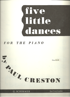 Picture of Five Little Dances, Paul Creston, piano solo 