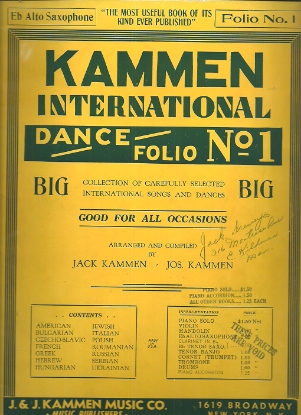 Picture of Kammen International Dance Folio No. 1, Eb alto sax