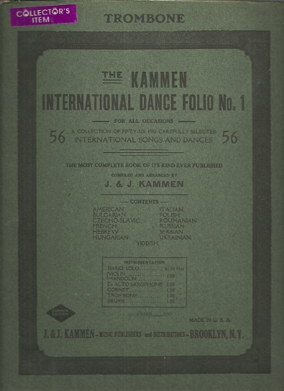 Picture of Kammen International Dance Folio No. 1, trombone 