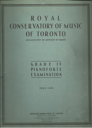 Picture of Royal Conservatory of Music, Grade  4 Piano Exam Book, 1947 Edition, University of Toronto