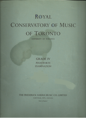 Picture of Royal Conservatory of Music, Grade  4 Piano Exam Book, 1953 Edition, University of Toronto