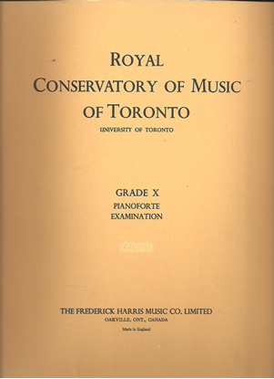 Picture of Royal Conservatory of Music, Grade 10 Piano Exam Book, 1955 Edition, University of Toronto