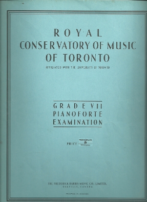 Picture of Royal Conservatory of Music, Grade  7 Piano Exam Book, 1947 Edition, University of Toronto