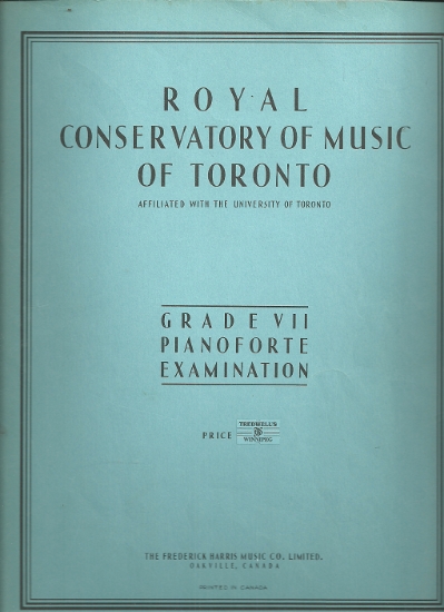 Picture of Royal Conservatory of Music, Grade  7 Piano Exam Book, 1947 Edition, University of Toronto