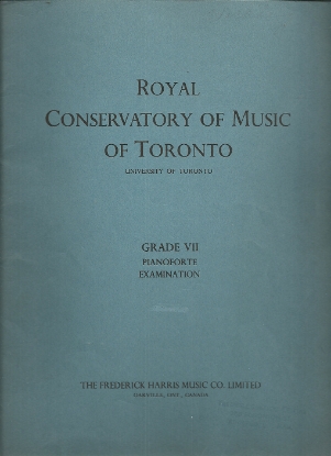Picture of Royal Conservatory of Music, Grade  7 Piano Exam Book, 1955 Edition, University of Toronto