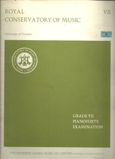 Picture of Royal Conservatory of Music, Grade  7 Piano Exam Book, 1968 Edition, University of Toronto