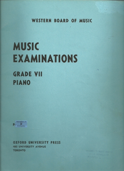 Picture of Western Board of Music, Grade 7 Piano Exam Book, 1940 Edition