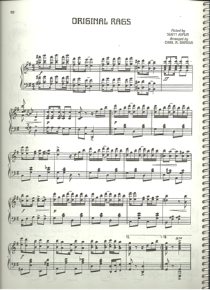 Picture of Original Rags, a medley of Scott Joplin themes arr. by C. N. Daniels, piano solo