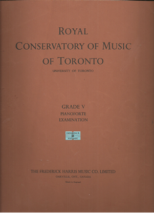 Picture of Royal Conservatory of Music, Grade  5 Piano Exam Book, 1966 Edition, University of Toronto