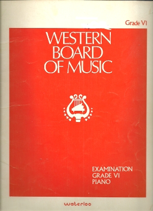 Picture of Western Board of Music, Grade 6 Piano Exam Book, 1976 Edition