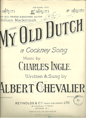 Picture of My Old Dutch, a Cockney Song, Albert Chevalier & Charles Ingle