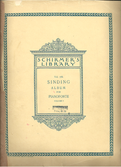 Picture of Sinding Album Volume 1, Christian Sinding, 31 Pieces for Piano Solo