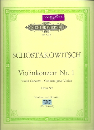 Picture of Violin Concerto No. 1 Opus 99, Dmitri Shostakovich, ed. David Oistrach