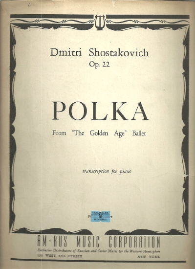 Picture of Polka, from "The Golden Age Ballet" Opus 22, Dmitri Shostakovich, piano solo