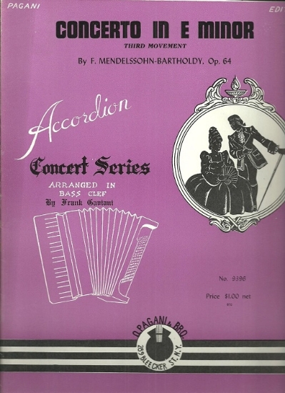 Picture of Concerto in e minor Opus 64, Third Movement, Felix Mendelssohn/Frank Gaviani, accordion solo