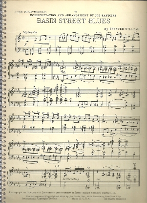 Picture of Basin Street Blues, Spencer Williams, transc. for piano solo by Joe Sanders, pdf copy