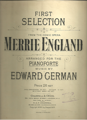 Picture of Merrie England, Edward German, a first selection for piano solo