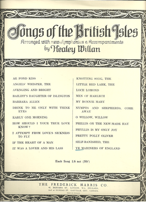 Picture of Ye Mariners of England, Healey Willan, medium vocal solo