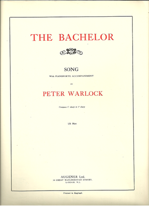 Picture of The Bachelor, Peter Warlock, med-high voice solo