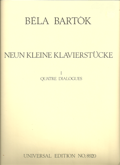 Picture of Nine Little Piano Pieces Book 1 (Quatre Dialogues), Bela Bartok