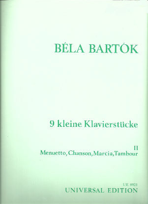 Picture of Nine Little Piano Pieces Book 2 (Menuetto, Chanson Marcia & Tambour), Bela Bartok