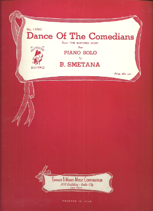Picture of Dance of the Comedians from "The Bartered Bride", Bedrich Smetana, piano solo