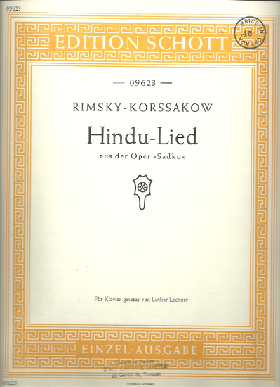 Picture of Song of India (Hindu-Lied), from the legend of "Sadko", N. Rimsky-Korsakov, transc. Lothar Lechner, piano solo